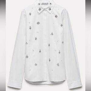 Zara embellished shirt